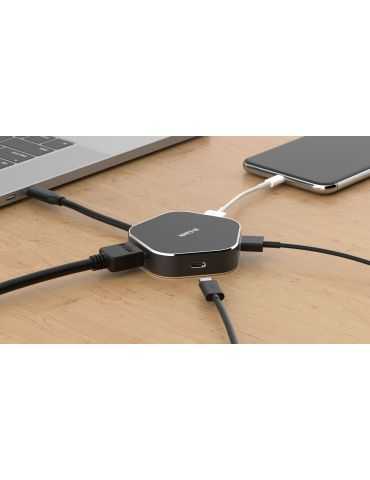 D-Link DUB-M420 stații de andocare și replicatoare de porturi pentru calculatoare portabile Prin cablu Thunderbolt 3 Negru, D-li