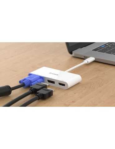 D-Link DUB-V310 stații de andocare și replicatoare de porturi pentru calculatoare portabile Prin cablu USB 3.2 Gen 1 (3.1 Gen D-