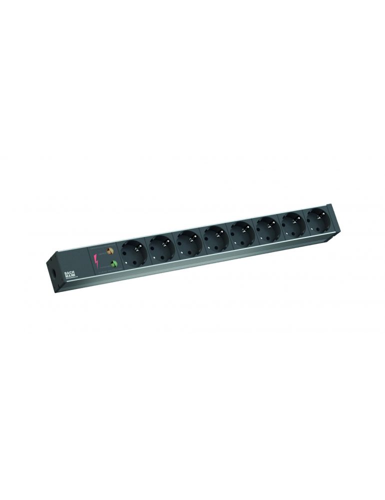 Power Strips & Surge Suppressors Bachmann prelungitor 19 1he 8xschuko sw 1xÜss cordon 20m schuko