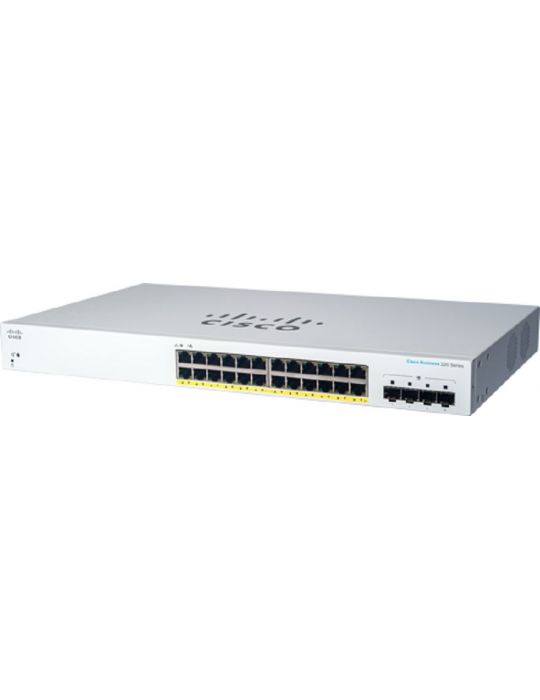 Cisco CBS220-24P-4G Gestionate L2 Gigabit Ethernet (10/100/1000) Power over Ethernet (PoE) Suport 1U Alb Cisco - 1