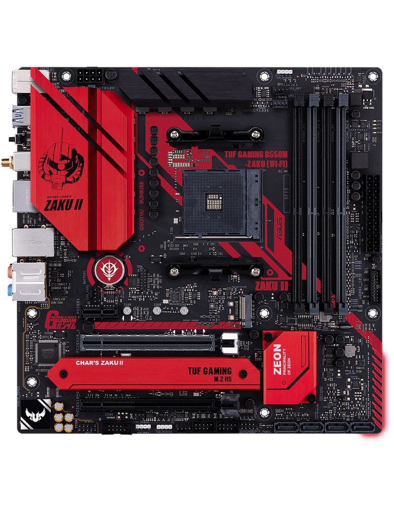 Placa de baza asus tuf b550m-zaku wif skt am4 matx intel b550 4 x ddr4 max. 128 gb 4 x sata 3 x m.2 7.1 tuf b550m-zaku wif