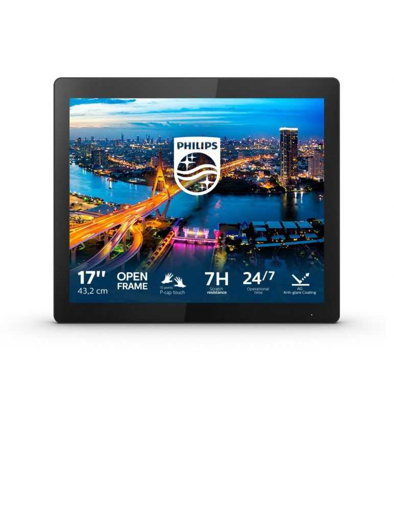 Monitor LED Touchscreen Philips 172B1TFL, 17inch, 1280x1024, 75Hz, 4ms, Black