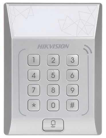 Cititor standalone cu tastatura si cartele de proximitate hikvision ds- Hikvision - 1 - Tik.ro