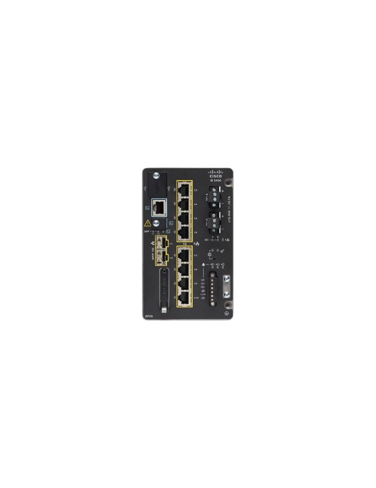 Cisco IE-3400-8P2S-A switch-uri Gestionate L2/L3 Gigabit Ethernet (10/100/1000) Power over Ethernet (PoE) Suport Negru