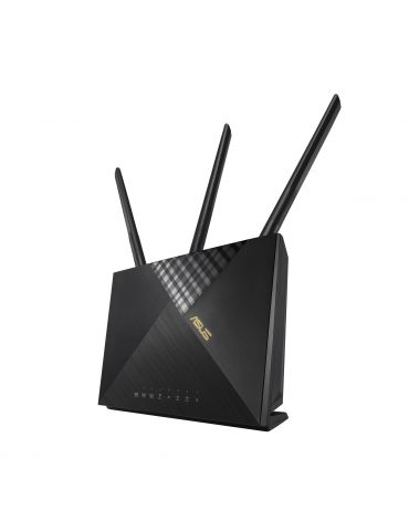 ASUS 4G-AX56 router wireless Gigabit Ethernet Bandă dublă (2.4 GHz/ 5 GHz) 3G 5G Negru Asus - 1 - Tik.ro