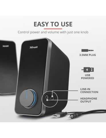Boxe stereo trust arys 2.0 speaker set  specifications general type Trust - 1