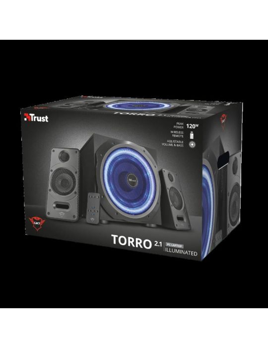 Boxe stereo gxt 688 torro illuminated 2.1 speaker set  specifications Trust - 1
