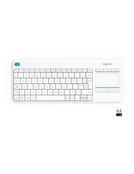 Logitech Wireless Touch Keyboard K400 Plus tastaturi RF fără fir QWERTY Englez Alb Logitech - 1