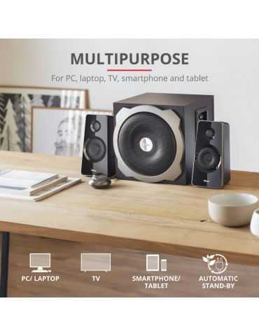 Boxe stereo tytan 2.1 speaker set - black  specifications general Trust - 1
