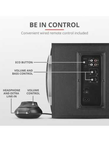 Boxe stereo tytan 2.1 speaker set - black  specifications general Trust - 1