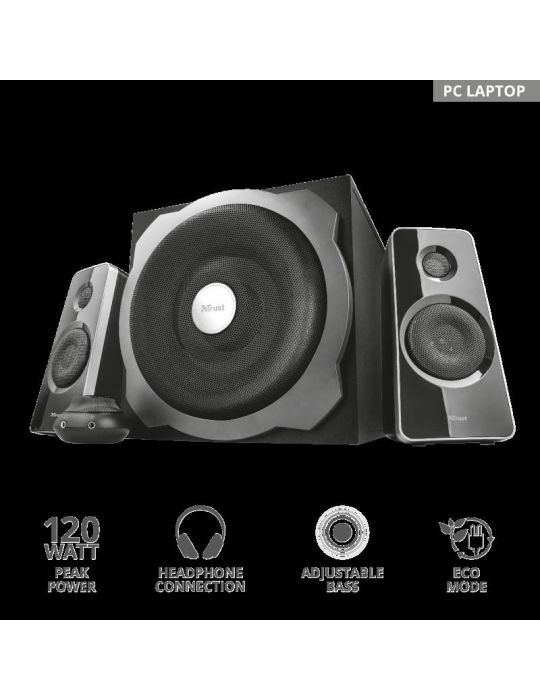 Boxe stereo tytan 2.1 speaker set - black  specifications general Trust - 1