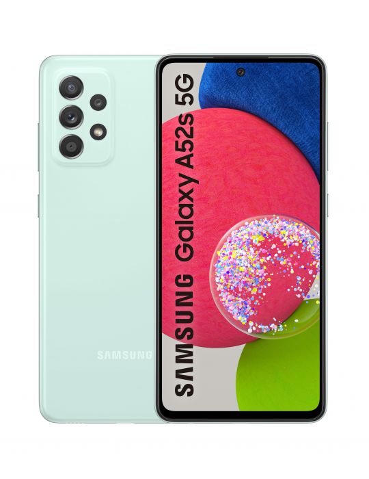 Samsung Galaxy A52s 5G SM-A528BLGDEUE smartphone 16,5 cm (6.5") Dual SIM hibrid Android 11 USB tip-C 6 Giga Bites 128 Giga Samsu