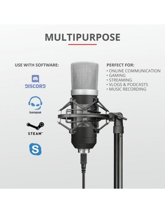 Microfon trust gxt 252 emita streaming mic  
specifications general application Trust - 1