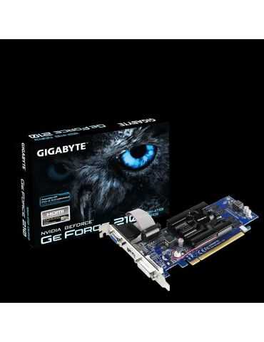 Placa video gigabyte nvidia geforce 210 gpu gt210 pci-e 2.0 Gigabyte - 1
