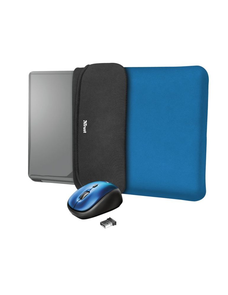 Trust 23452 genți pentru notebook-uri 39,6 cm (15.6") Geantă Sleeve Negru, Albastru