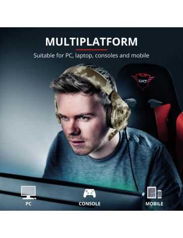 Casti cu microfon trust gxt 310d radius gaming headset - Trust - 1