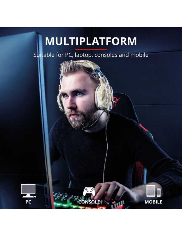 Casti cu microfon trust gxt 322d carus gaming headset -