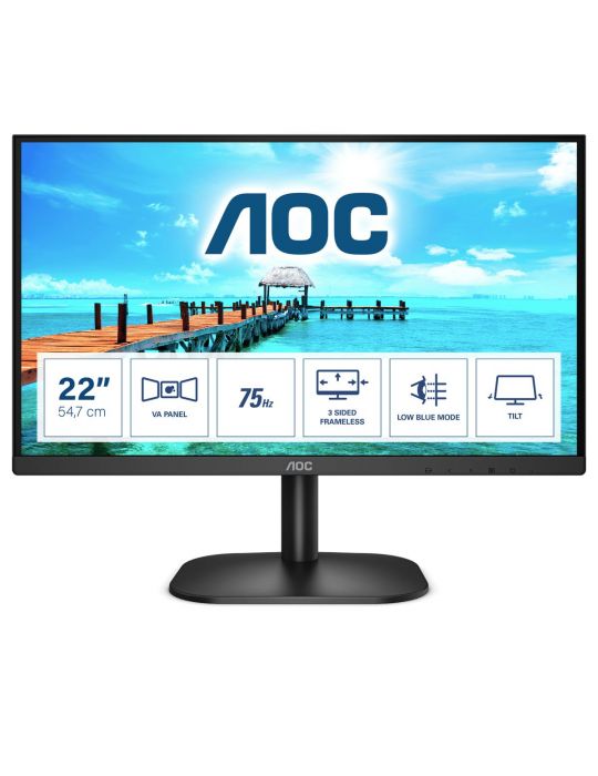 AOC B2 22B2H/EU LED display 54,6 cm (21.5") 1920 x 1080 Pixel Full HD Negru Aoc - 1