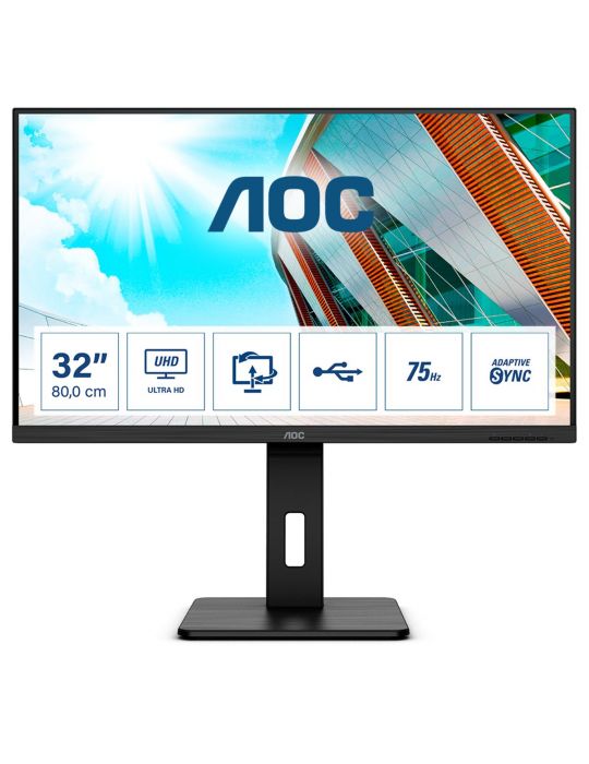 AOC P2 U32P2 monitoare LCD 80 cm (31.5") 3840 x 2160 Pixel 4K Ultra HD LED Negru Aoc - 1