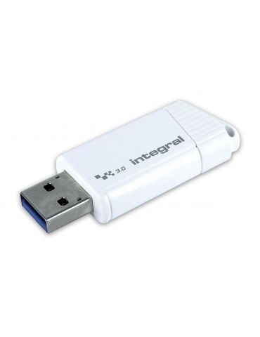 Integral 128GB USB3.0 DRIVE TURBO WHITE UP TO R-400 W-100 MBS memorii flash USB 128 Giga Bites USB Tip-A 3.2 Gen 1 (3.1 Gen 1) I - Tik.ro