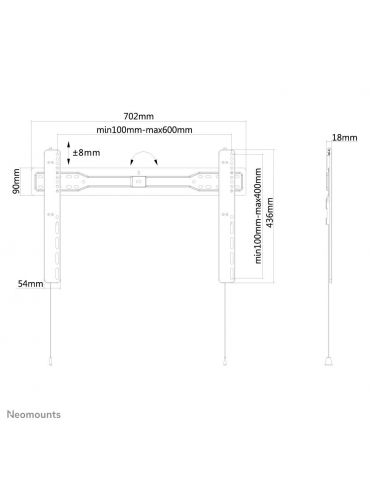Neomounts by Newstar LED-W600 190,5 cm (75") Negru Neomounts by Newstar - 3