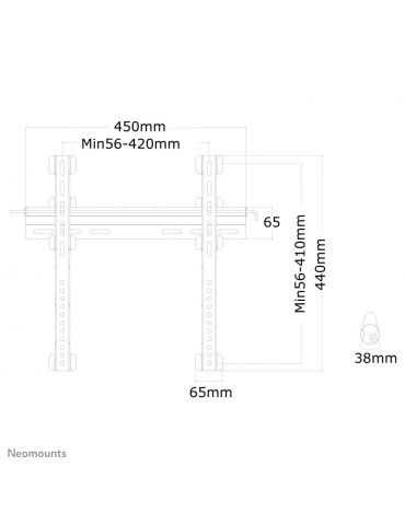 Neomounts by Newstar PLASMA-W040 132,1 cm (52") Negru Neomounts by Newstar - 5