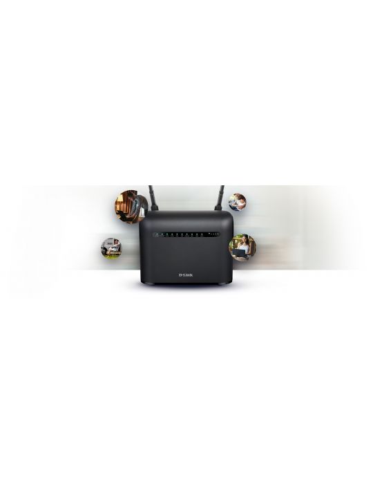 D-Link AC1200 router wireless Gigabit Ethernet Bandă dublă (2.4 GHz/ 5 GHz) 3G 4G Negru D-link - 6