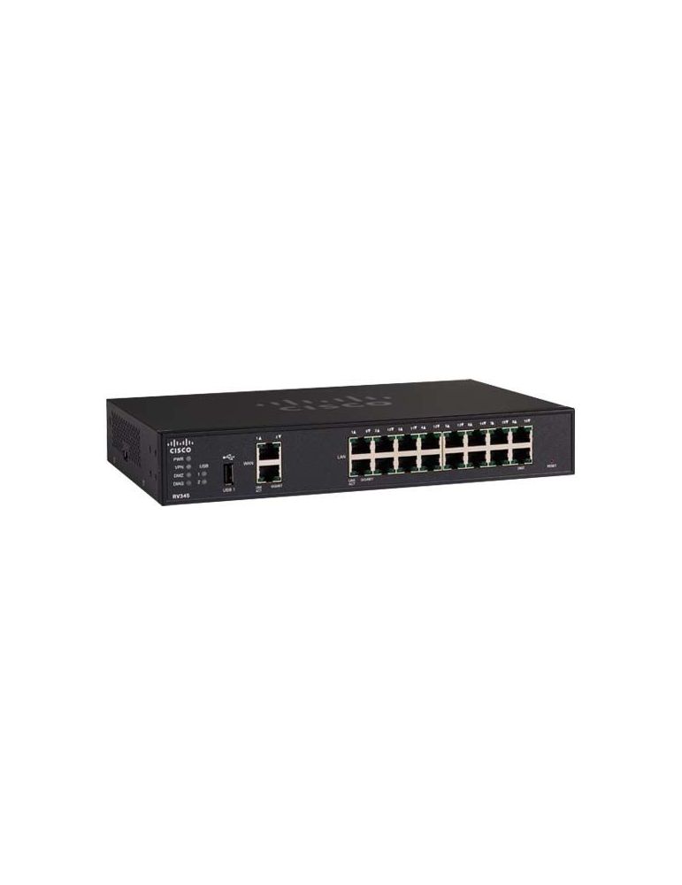 Cisco RV345 router cu fir Negru