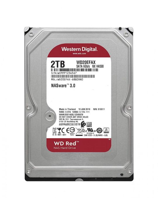 Hard disk  WD  Red  2TB SATA III  5400RPM 256MB  3.5" Wd - 1