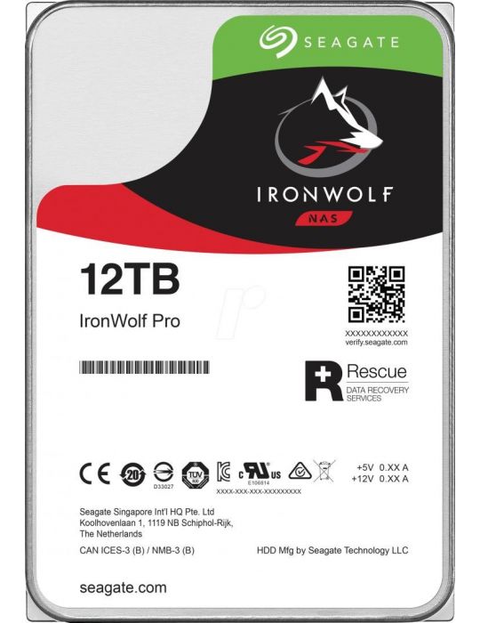 Hard disk  Seagate Ironwolf Pro  12TB  SATA III   7200RPM  3.5" Seagate - 1