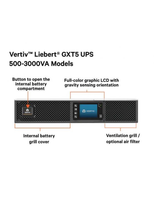 Vertiv Liebert GXT5 Conversie dublă (online) 3 kVA 3000 W 7 ieșire(i) AC Vertiv - 7