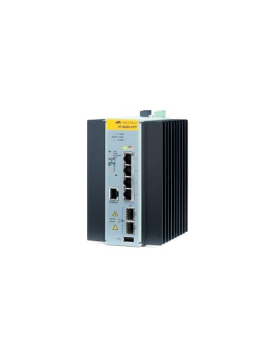 Allied Telesis AT-IE200-6FP-80 Gestionate L2 Fast Ethernet (10/100) Power over Ethernet (PoE) Suport Negru, Gri Allied telesis -