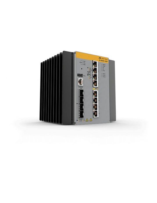 Allied Telesis AT-IE300-12GP-80 Gestionate L3 Gigabit Ethernet (10/100/1000) Power over Ethernet (PoE) Suport Negru, Gri Allied 