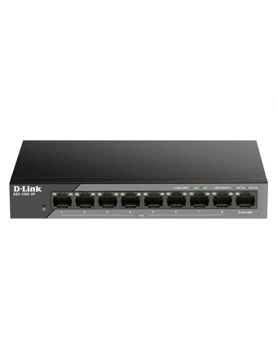 D-Link DSS-100E-9P switch-uri Fara management Fast Ethernet (10/100) Power over Ethernet (PoE) Suport Negru D-link - 1