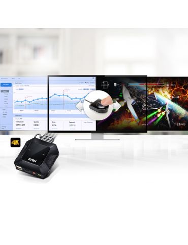 ATEN CS22H-AT switch-uri pentru tastatură, mouse și monitor (KVM) Negru Aten - 9