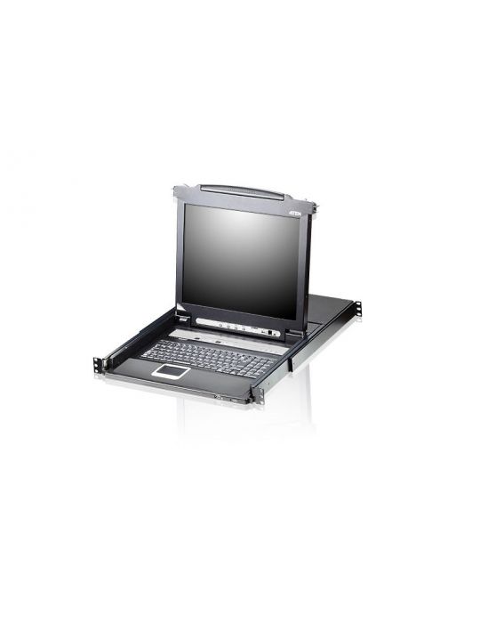 ATEN CL5708M-ATA-AG switch-uri pentru tastatură, mouse și monitor (KVM) Raft pentru montat echipamente Negru Aten - 1