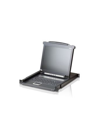 Aten CL1000M-ATA-AG switch-uri pentru tastatură, mouse și monitor (KVM) Raft pentru montat echipamente Negru Aten - 1