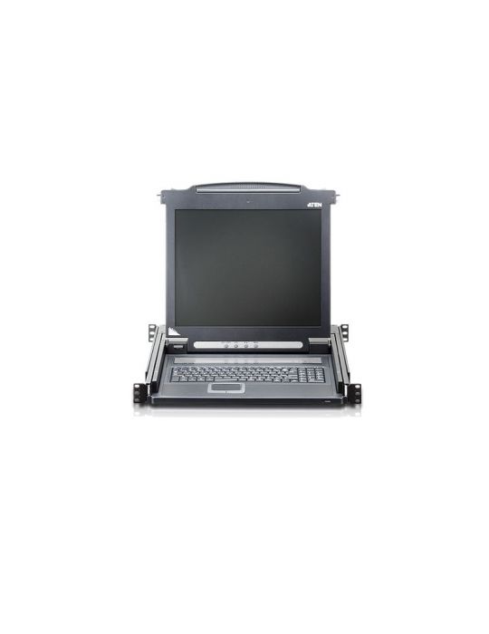 Aten CL1000M-ATA-AG switch-uri pentru tastatură, mouse și monitor (KVM) Raft pentru montat echipamente Negru Aten - 2