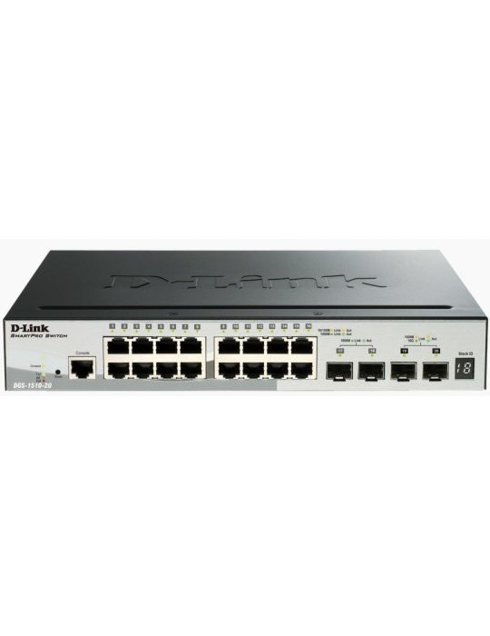 D-Link DGS-1510-20 switch-uri Gestionate L3 Gigabit Ethernet (10/100/1000) Negru D-link - 1