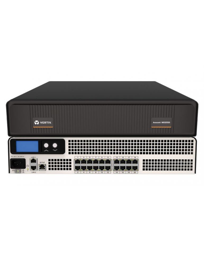 Vertiv Avocent MXS5120-203 switch-uri pentru tastatură, mouse și monitor (KVM) Raft pentru montat echipamente Negru, Albastru
