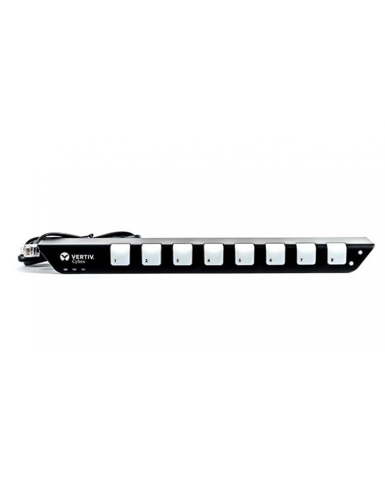 Vertiv AFP0008 switch-uri pentru tastatură, mouse și monitor (KVM) Negru, Alb