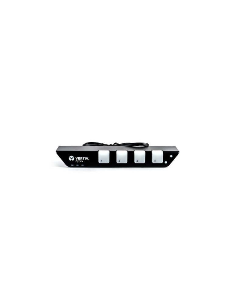 Vertiv AFP0004 switch-uri pentru tastatură, mouse și monitor (KVM) Negru, Alb