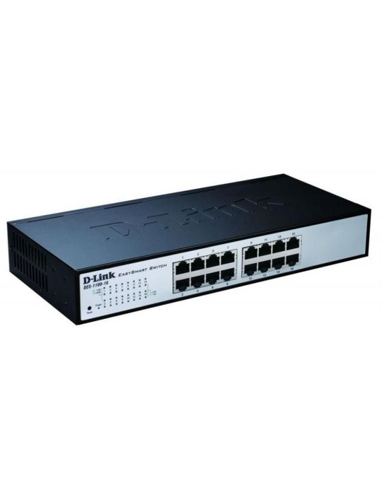 D-Link DES-1100-16 switch-uri Gestionate L2 Fast Ethernet (10/100) 1U Negru D-link - 1