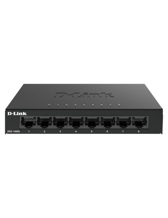 D-Link DGS-108GL switch-uri Fara management Gigabit Ethernet (10/100/1000) Negru D-link - 1