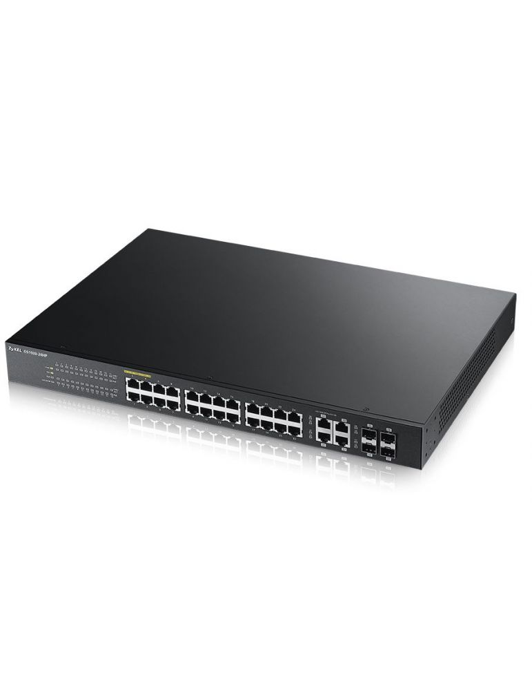 Zyxel GS1920-24HP Gestionate L2 Gigabit Ethernet (10/100/1000) Power over Ethernet (PoE) Suport Negru
