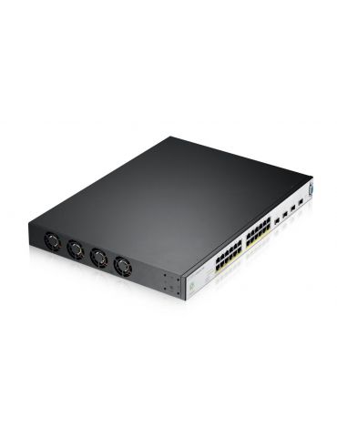 Zyxel NSW200-28P Gestionate L2 Gigabit Ethernet (10/100/1000) Power over Ethernet (PoE) Suport Negru, Gri Zyxel - 3
