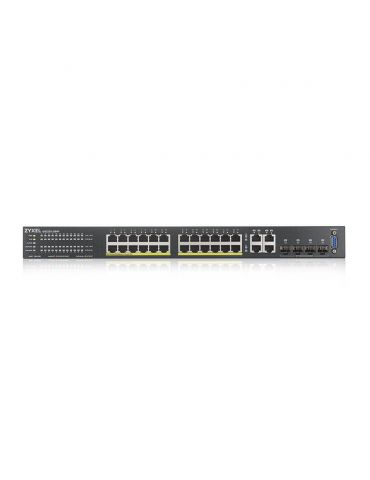 Zyxel GS2220-28HP-EU0101F switch-uri Gestionate L2 Gigabit Ethernet (10/100/1000) Power over Ethernet (PoE) Suport Negru Zyxel -