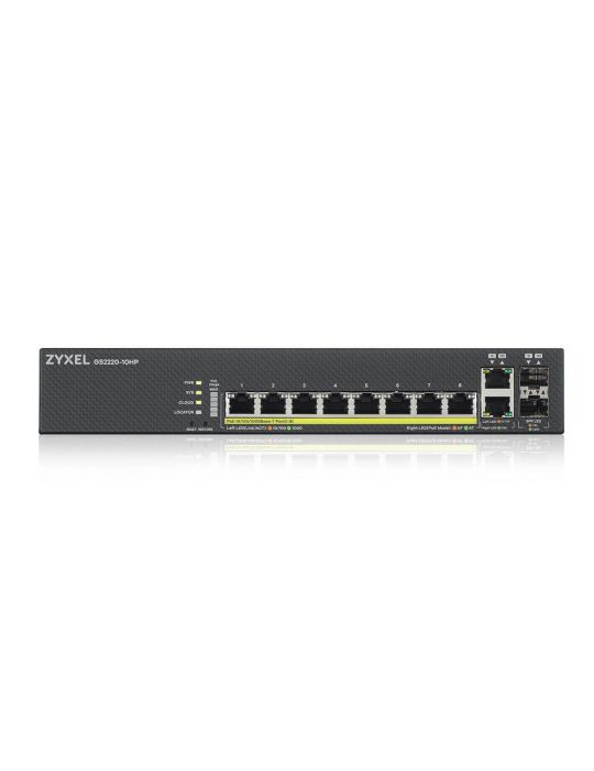 Zyxel GS2220-10HP-EU0101F switch-uri Gestionate L2 Gigabit Ethernet (10/100/1000) Power over Ethernet (PoE) Suport Negru Zyxel -