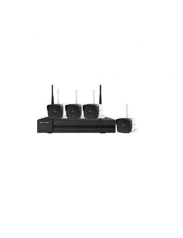 Kit wifi 4 camere bullet si nvr hiwatch hwk-n4142b-mh/w( kitul Hiwatch - 1