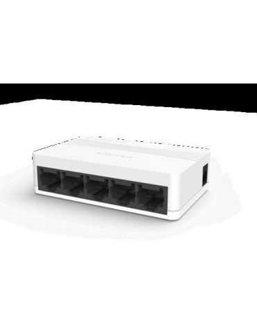 Switch 5 porturi hikvision ds-3e0105d-e  l2 unmanaged 5 × 10/100 Hikvision - 1 - Tik.ro